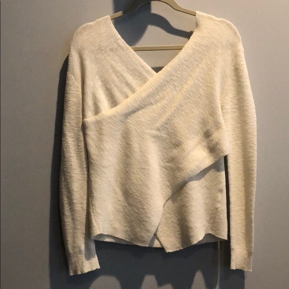 Roxy Sweaters - Roxy gauzy asymmetrical hem wrap sweater size S